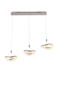 Mobius Series 3 Lamp Chandelier - Rectangular Base